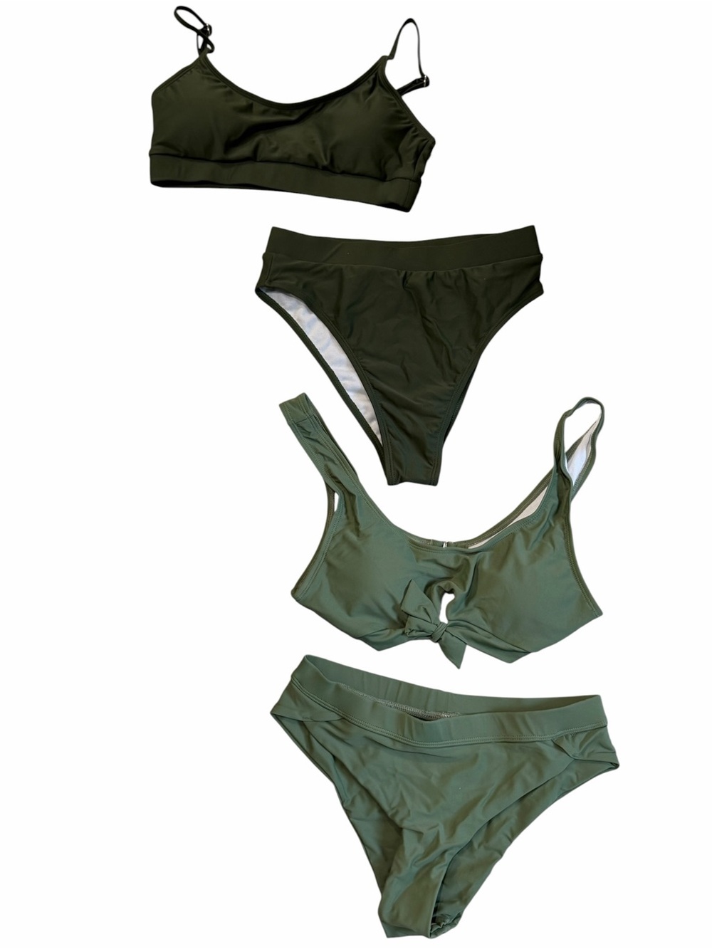 Green Women's Bikini Sets Swimwear Size Small